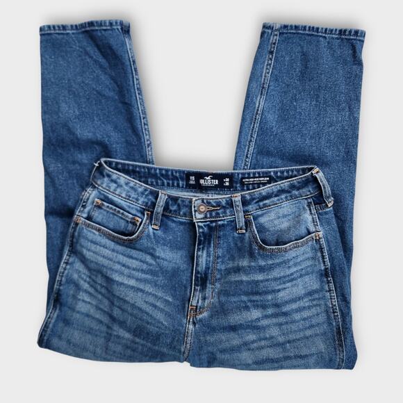 Hollister Jeans Women's 11s Distressed Ultra High-rise Mom Jean Vintage Stretch - Picture 3 of 6